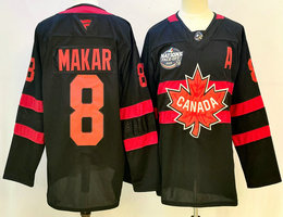 Fanatics Canada #8 Cale Makar Black 2025 4 Nations Face-Off Premium With A Patch Stitched Jersey