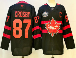 Fanatics Canada #87 Sidney Crosby Black 2025 4 Nations Face-Off Premium With C Patch Stitched Jersey