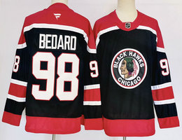 Fanatics Chicago Blackhawks #98 Inverted Legend Black Authentic Stitched NHL Jersey