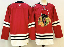 Fanatics Chicago Blackhawks Blank Red Authentic Stitched NHL jersey