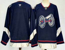 Fanatics Columbus Blue Jackets Blank Navy Stitched Hockey Jersey