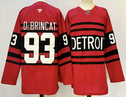 Fanatics Detroit Red Wings #93 Alex DeBrincat Red Reverse Retro Authentic Stitched NHL Jersey