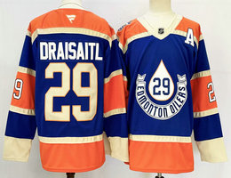 Fanatics Edmonton Oilers #29 Leon Draisaitl Royal Blue 2024 Winter Classic NHL Jersey