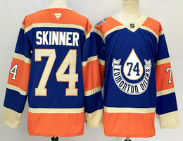 Fanatics Edmonton Oilers #74 Stuart Skinner Royal Blue 2024 Winter Classic NHL Jersey