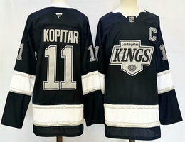 Fanatics Los Angeles Kings #11 Anze Kopitar Black Kings Authentic Stitched NHL jersey