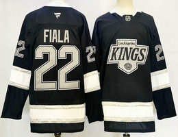 Fanatics Los Angeles Kings #22 Kevin Fiala Black Kings Authentic Stitched NHL jersey