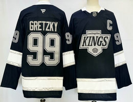 Fanatics Los Angeles Kings #99 Wayne Gretzky Black Kings Authentic Stitched NHL jersey
