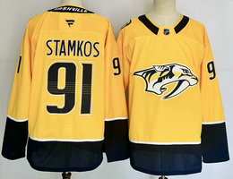 Fanatics Nashville Predators #91 Steven Stamkos Gold 2024-25 Authentic Stitched NHL Jersey
