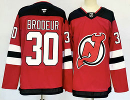 Fanatics New Jersey Devils #30 Martin Brodeur Red Authentic Stitched NHL Jersey