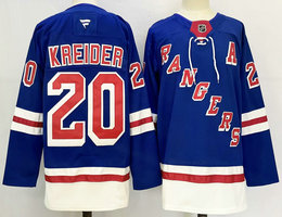 Fanatics New York Rangers #20 Chris Kreider Blue NHL Jersey