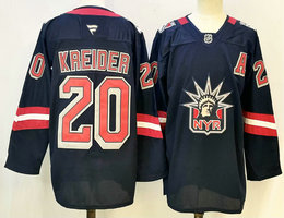 Fanatics New York Rangers #20 Chris Kreider Blue classic Authentic Stitched NHL jersey