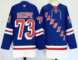 Fanatics New York Rangers #73 Matt Rempe Blue Stitched Jersey