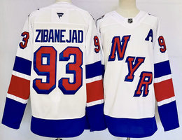 Fanatics New York Rangers #93 Mika Zibanejad White 2024-2025 Stadium Series Stitched Jersey