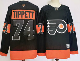 Fanatics Philadelphia Flyers #74 Owen Tippett Black Authentic Stitched NHL jersey