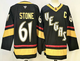 Fanatics Vegas Golden Knights #61 Mark Stone Black Reverse Retro Authentic Stitched NHL jersey