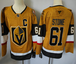 Fanatics Vegas Golden Knights #61 Mark Stone Gold C patch Authentic Stitched NHL jersey