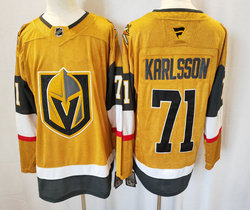 Fanatics Vegas Golden Knights #71 William Karlsson Gold Authentic Stitched NHL jersey