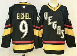 Fanatics Vegas Golden Knights #9 Jack Eichel black Reverse Retro Authentic Stitched NHL Jersey