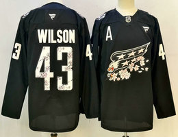 Fanatics Washington Capitals #43 Tom Wilson Black Tokyo Authentic Stitched NHL jersey