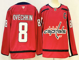 Fanatics Washington Capitals #8 Alex Ovechkin Red Authentic Stitched NHL jersey
