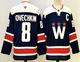 Fanatics Washington Capitals #8 Alexander Ovechkin Navy Third NHL Jersey