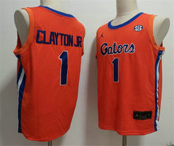 Florida Gators #1 Walter Clayton Jr. Orange Stitched Basketball Jersey