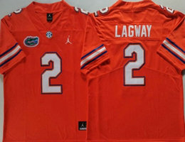 Florida Gators #2 DJ Lagway Orange Authentic stitched Football jersey