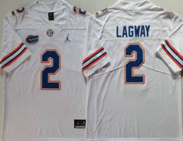 Florida Gators #2 DJ Lagway White Authentic stitched Football jersey