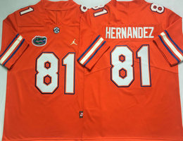 Florida Gators #81 Aaron Hernandez Orange Vapor Untouchable Authentic Stitched NCAA Jersey