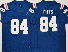 Florida Gators #84 Kyle Pitts Jordan Blue Authentic Stitched NCAA Jersey