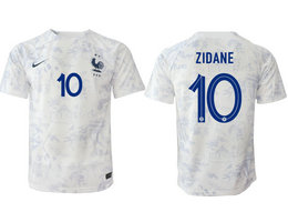 France #10 ZIDANE Away 2022-2023 National Soccer Jersey