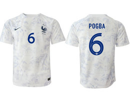 France #6 POGBA Away 2022-2023 National Soccer Jersey