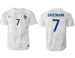 France #7 GRIEZMANN Away 2022-2023 National Soccer Jersey