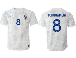 France #8 TCHOUAMENI Away 2022-2023 National Soccer Jersey