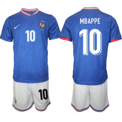 France 2024-25 #10 MBAPPE Home Soccer Jersey