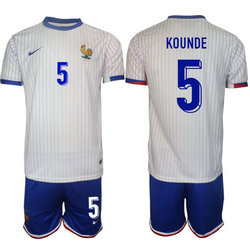 France 2024-25 #5 KOUNDE Away Soccer Jersey