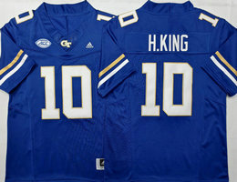 Georgia Tech #10 Haynes King Blue jersey