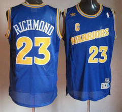 Golden State Warriors #23 Mitch Richmond Blue Throwback Stitched NBA Jersey