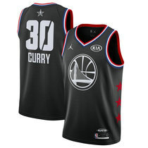 Golden State Warriors #30 Stephen Curry Black 2019 All Star With Patch Authentic Stitched NBA jersey