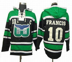 Hartford Whalers #10 Ron Francis Authentic Stitched Hooded