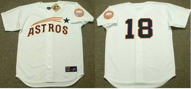 Houston Astros #18 Joe Morgan White 1960 Throwback Baseball Jersey