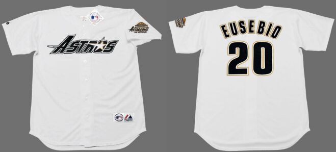 Houston Astros #20 Tony Eusebio White 1994 Throwback Baseball Jersey
