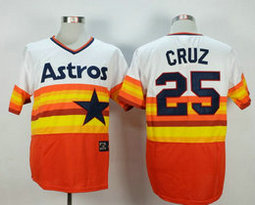 Houston Astros #25 Jose Cruz Rainbow Pullover Throwback Baseball Jersey
