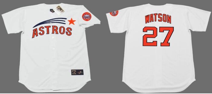 Houston Astros #27 Bob Watson 1971 White Throwback Baseball Jersey