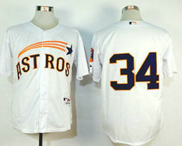 Houston Astros #34 Nolan Ryan White Turn Back The Clock Authentic Stitched MLB Jersey