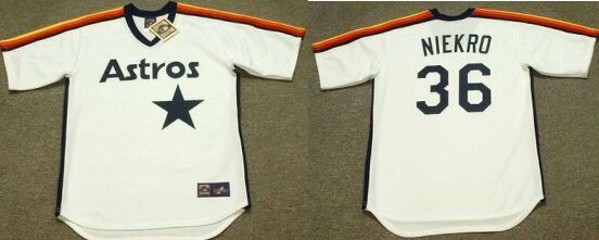 Houston Astros #36 Joe Niekro White 1984 Throwback Baseball Jersey