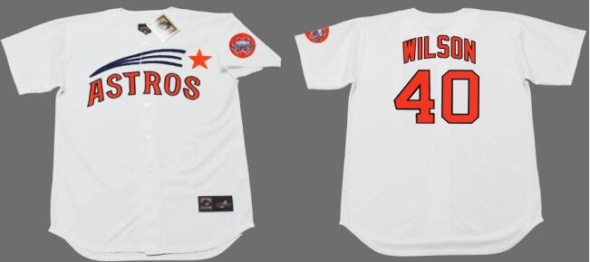 Houston Astros #40 Don Wilson White 1971 Throwback Baseball Jersey