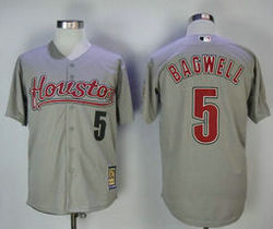 Houston Astros #5 Jeff Bagwell Grey 2006 Turn Back The Clock Authentic Stitched MLB Jersey