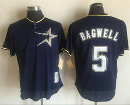 Houston Astros #5 Jeff Bagwell Navy Blue 1997 Pullover Throwback Cooperstown Stitched MLB Jersey 1