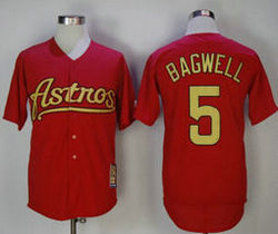 Houston Astros #5 Jeff Bagwell Red Turn Back The Clock Authentic Stitched MLB Jersey